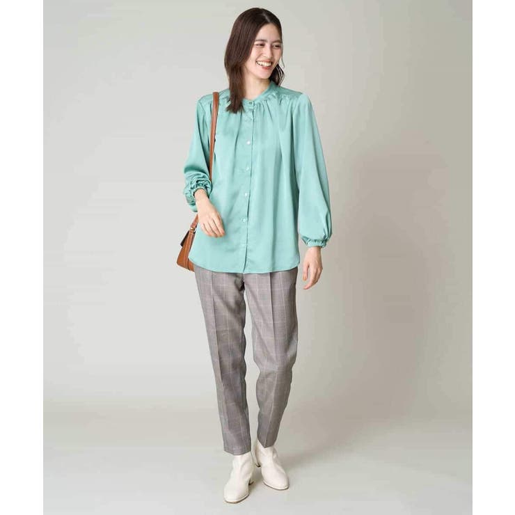 サテンギャザーブラウス | a.v.v【WOMEN】 | 詳細画像7 