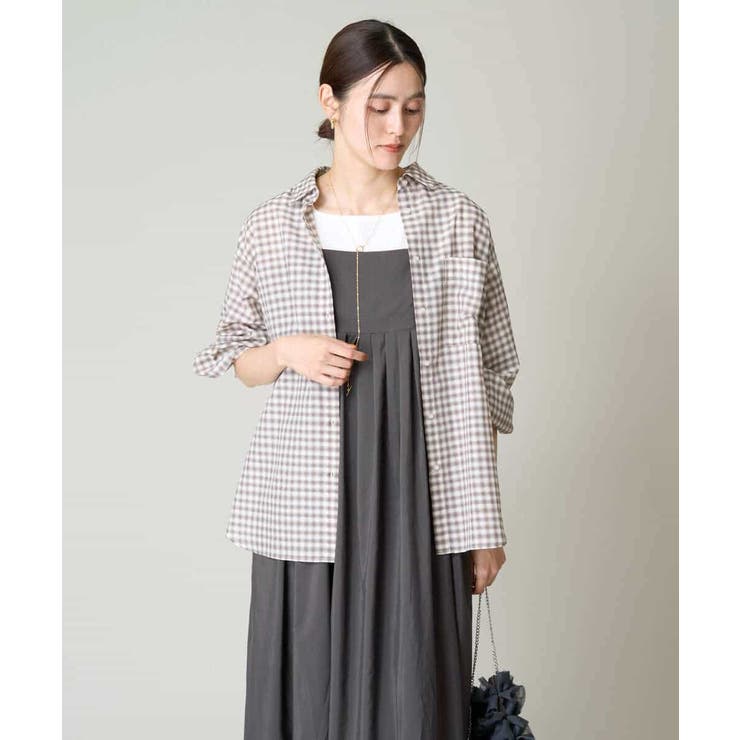 シアーチェックシャツ | a.v.v【WOMEN】 | 詳細画像11 