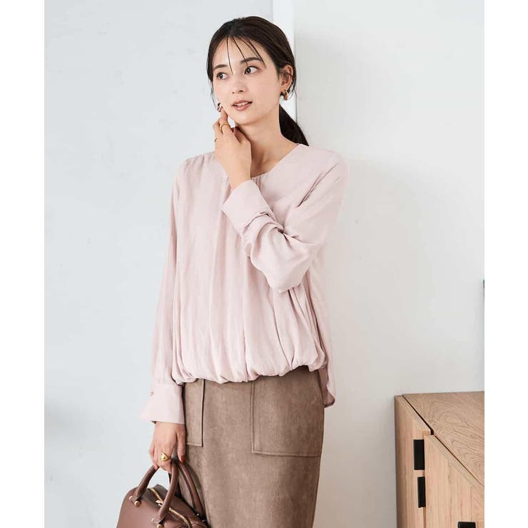 サテンバルーンブラウス | a.v.v【WOMEN】 | 詳細画像3 