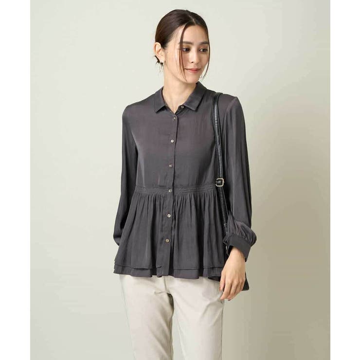 サテンウエストギャザーブラウス | a.v.v【WOMEN】 | 詳細画像16 