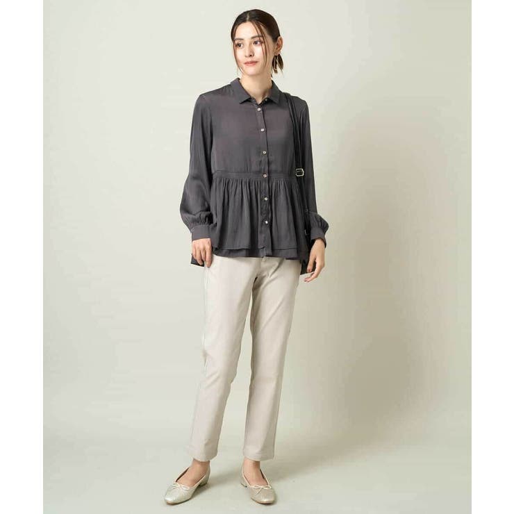 サテンウエストギャザーブラウス | a.v.v【WOMEN】 | 詳細画像17 