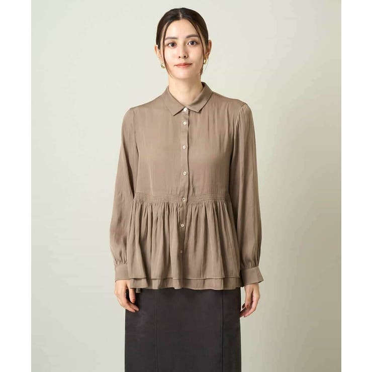 サテンウエストギャザーブラウス | a.v.v【WOMEN】 | 詳細画像20 