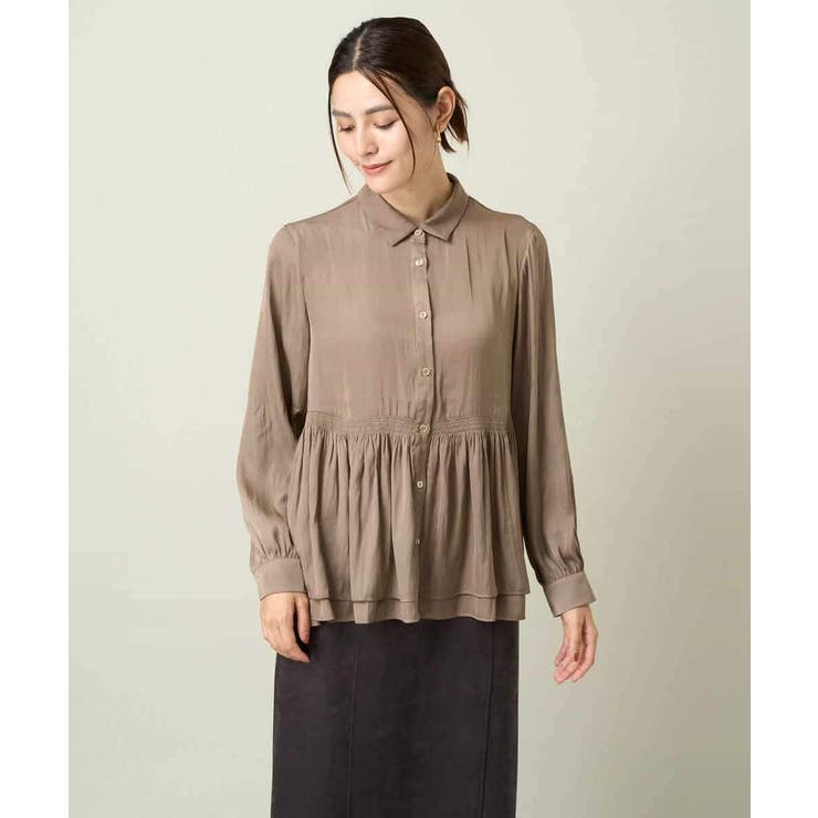 サテンウエストギャザーブラウス | a.v.v【WOMEN】 | 詳細画像21 