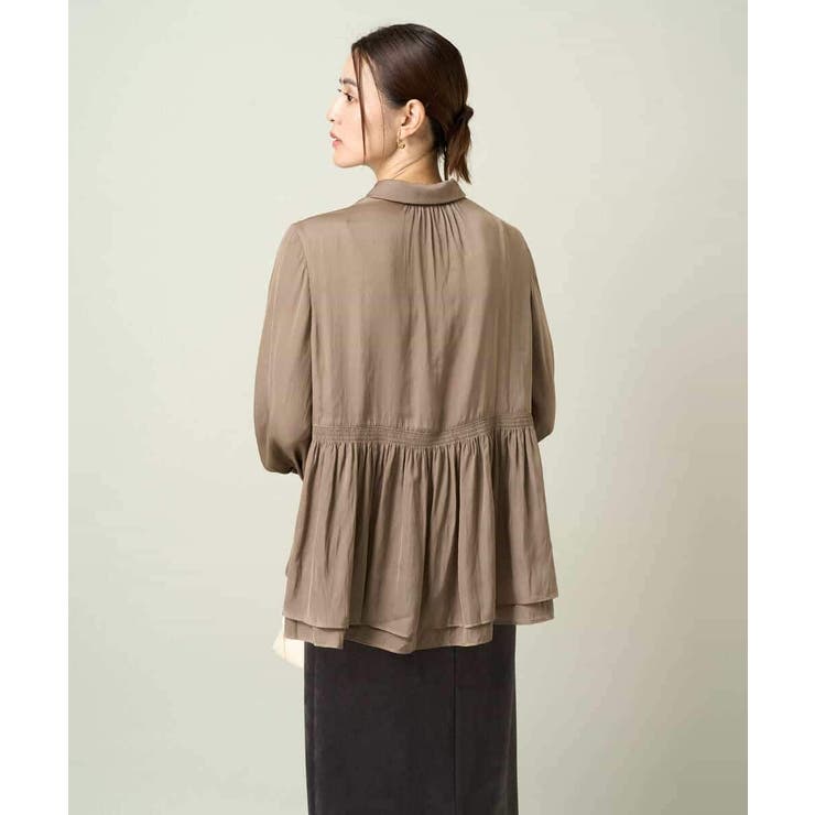 サテンウエストギャザーブラウス | a.v.v【WOMEN】 | 詳細画像5 