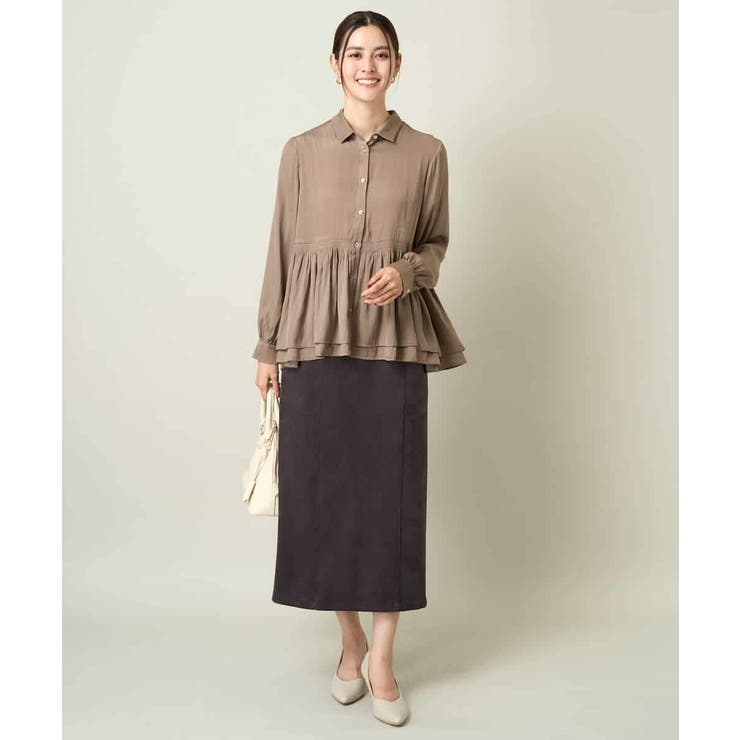 サテンウエストギャザーブラウス | a.v.v【WOMEN】 | 詳細画像6 