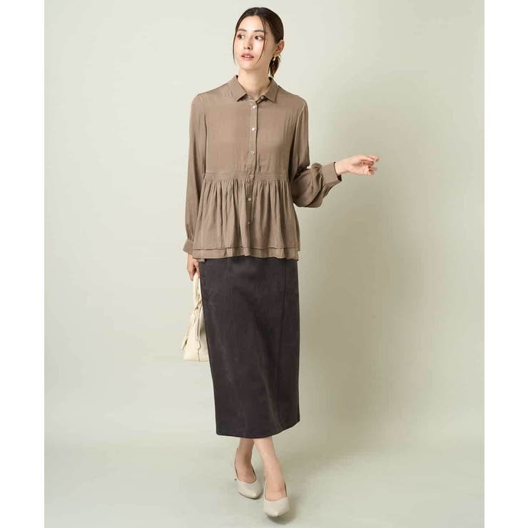 サテンウエストギャザーブラウス | a.v.v【WOMEN】 | 詳細画像8 