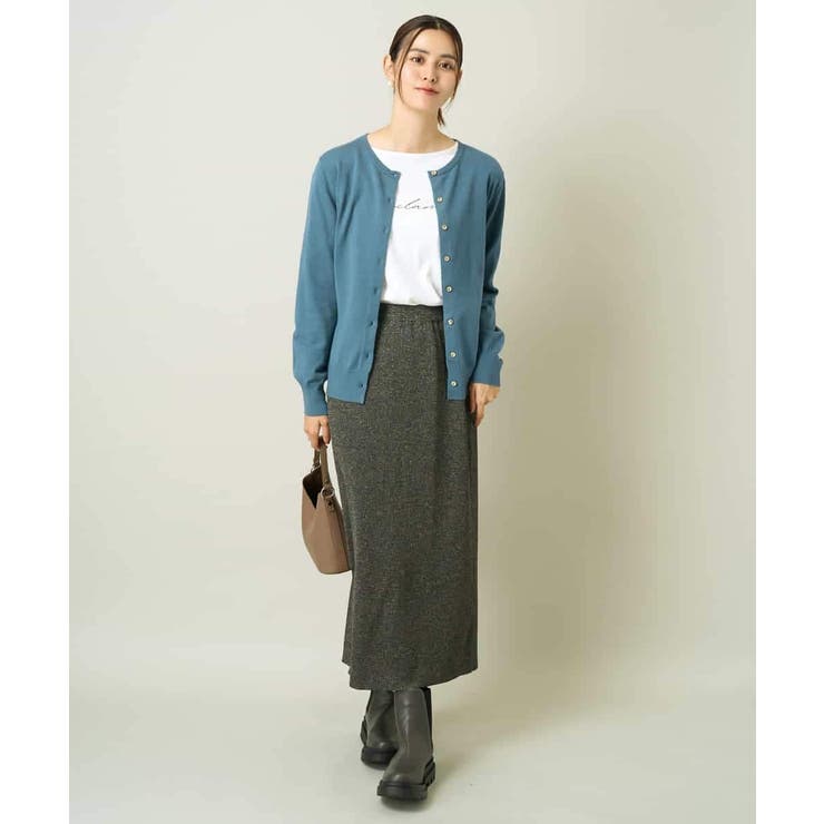 【洗える】クルーネックニットカーディガン/アンサンブル対応 | a.v.v【WOMEN】 | 詳細画像13 