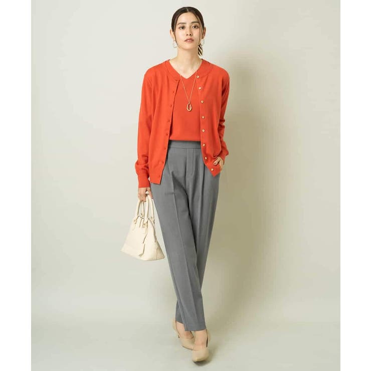 【洗える】クルーネックニットカーディガン/アンサンブル対応 | a.v.v【WOMEN】 | 詳細画像4 