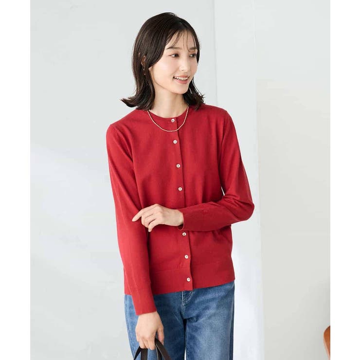 【洗える】クルーネック美ラクるカーディガン | a.v.v【WOMEN】 | 詳細画像2 