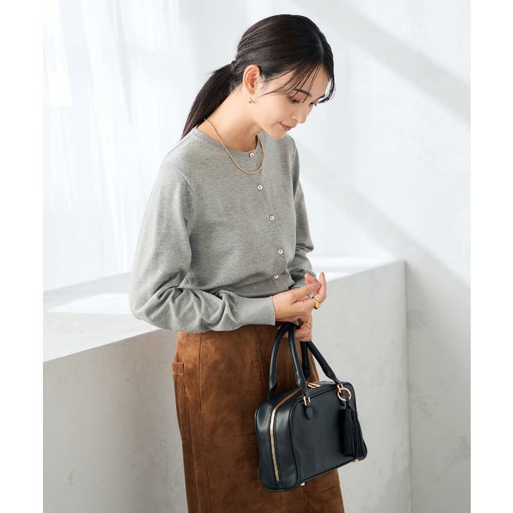 【洗える】クルーネック美ラクるカーディガン | a.v.v【WOMEN】 | 詳細画像25 