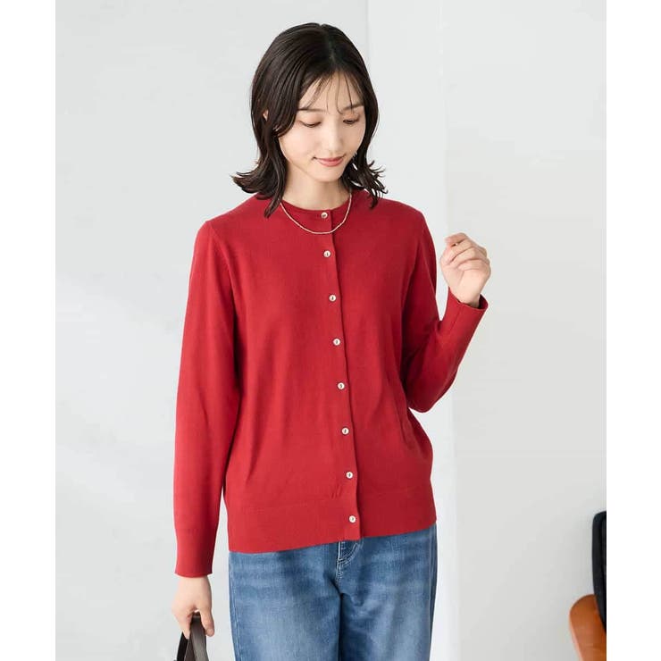 【洗える】クルーネック美ラクるカーディガン | a.v.v【WOMEN】 | 詳細画像3 