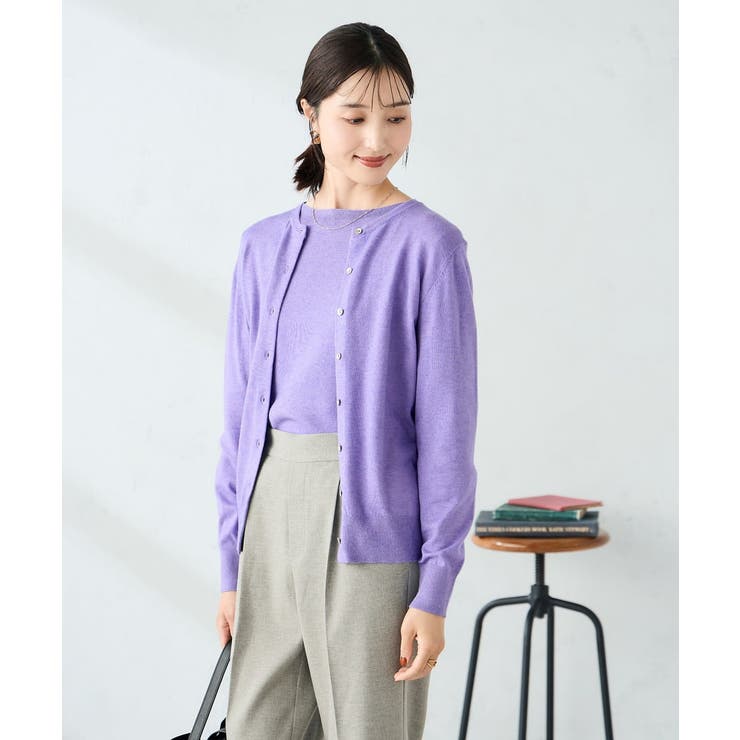 【洗える】クルーネック美ラクるカーディガン | a.v.v【WOMEN】 | 詳細画像31 