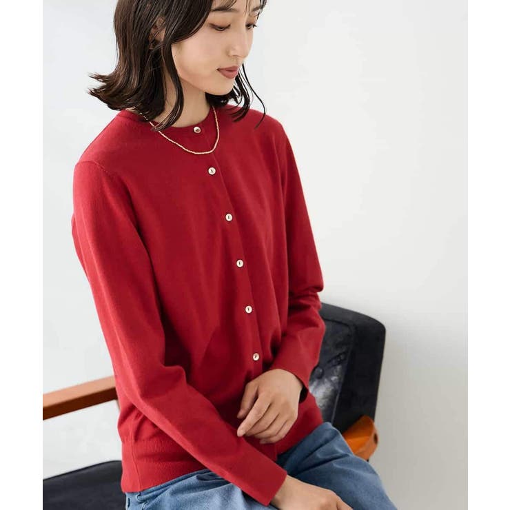 【洗える】クルーネック美ラクるカーディガン | a.v.v【WOMEN】 | 詳細画像6 