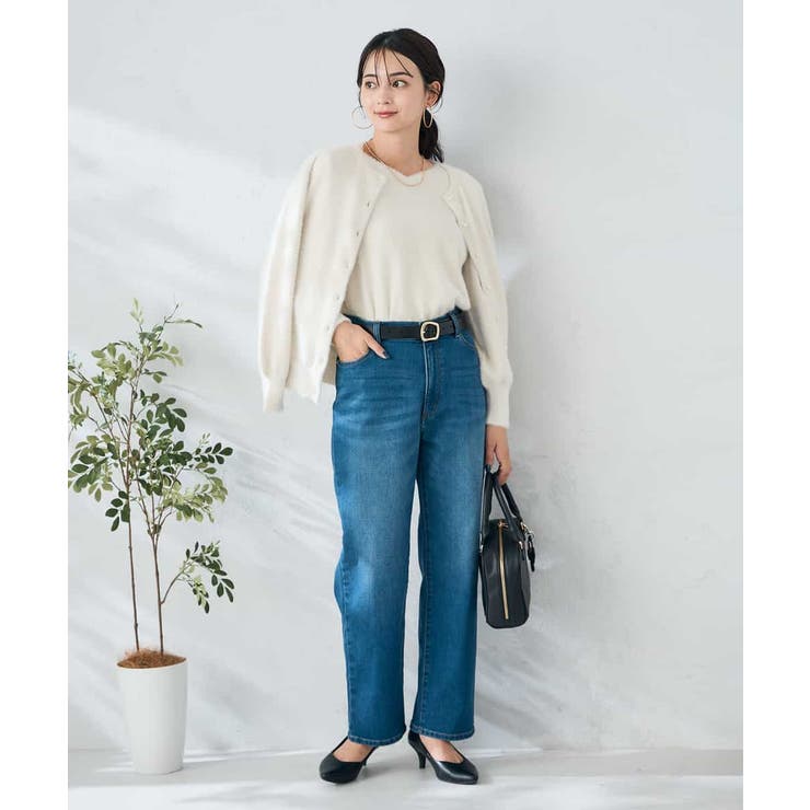 ヘアリーラメクルーネックカーディガン | a.v.v【WOMEN】 | 詳細画像20 