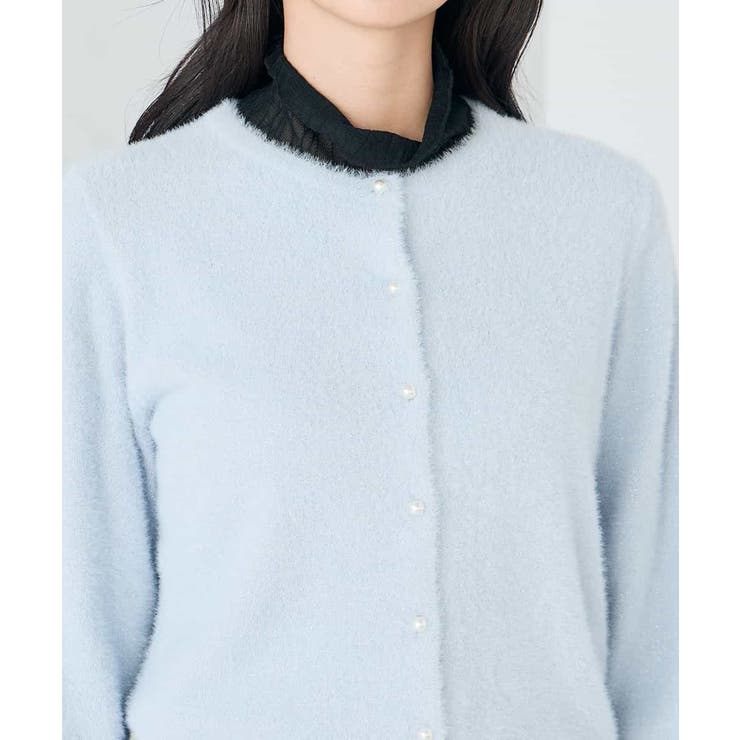 ヘアリーラメクルーネックカーディガン | a.v.v【WOMEN】 | 詳細画像32 