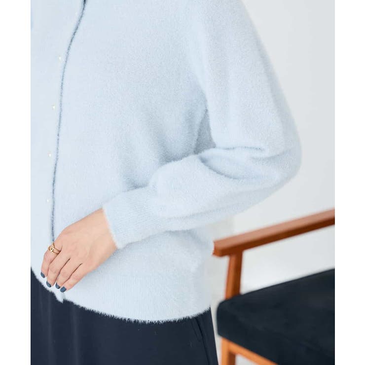 ヘアリーラメクルーネックカーディガン | a.v.v【WOMEN】 | 詳細画像33 