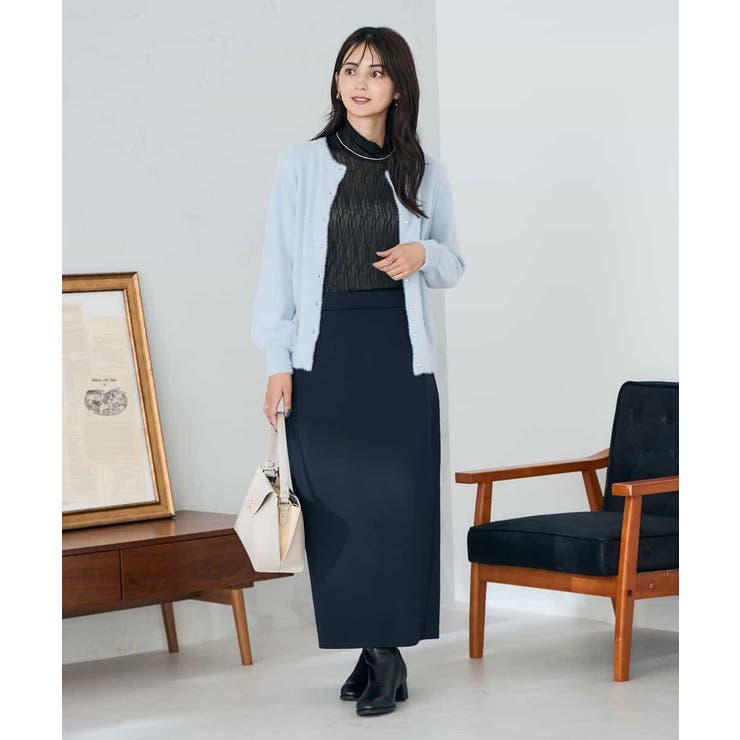 ヘアリーラメクルーネックカーディガン | a.v.v【WOMEN】 | 詳細画像5 