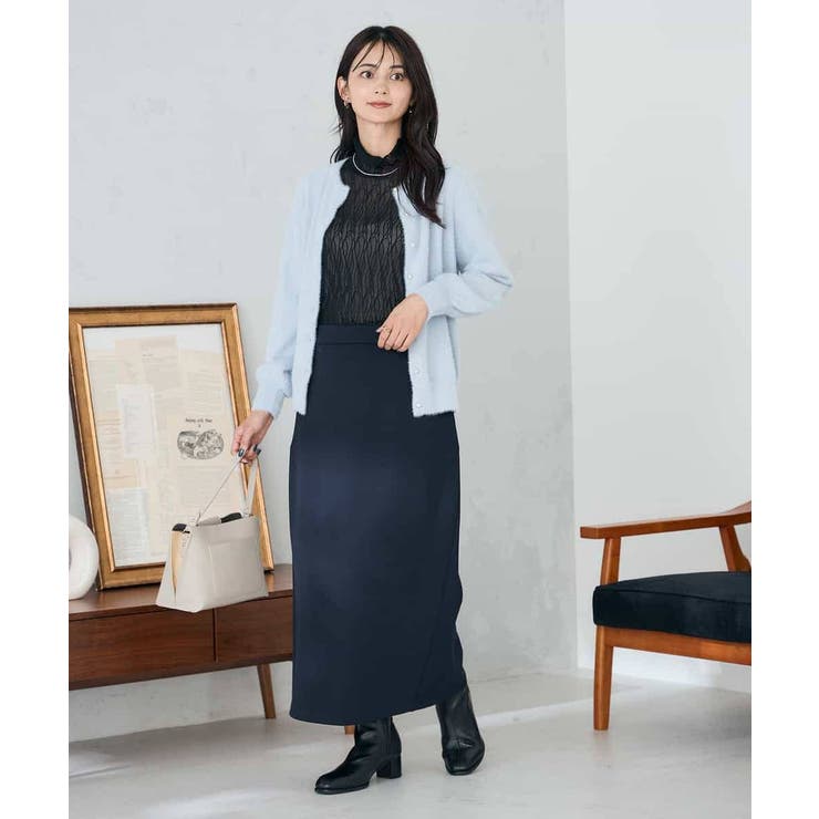 ヘアリーラメクルーネックカーディガン | a.v.v【WOMEN】 | 詳細画像6 