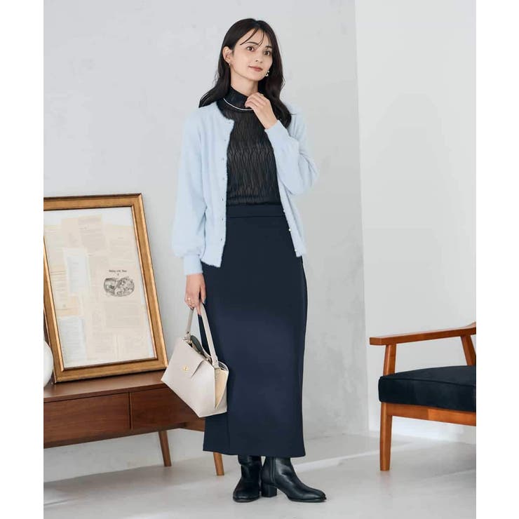 ヘアリーラメクルーネックカーディガン | a.v.v【WOMEN】 | 詳細画像8 