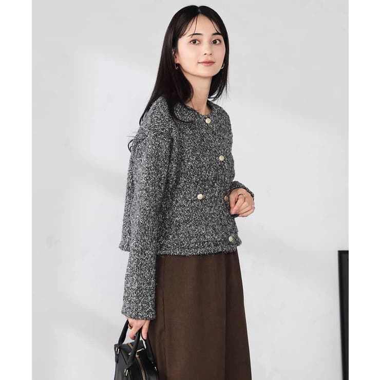 ツイードニットジャケット | a.v.v【WOMEN】 | 詳細画像3 