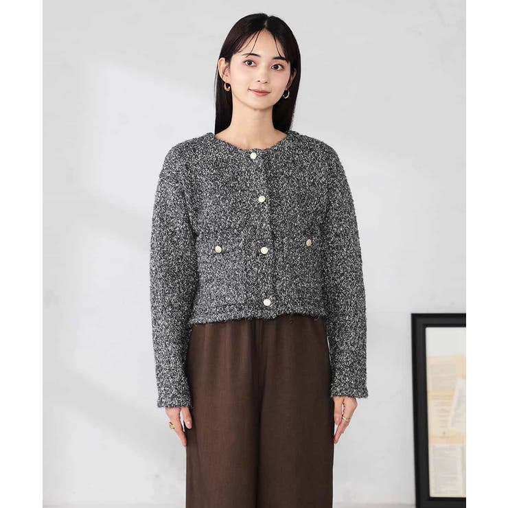 ツイードニットジャケット | a.v.v【WOMEN】 | 詳細画像7 