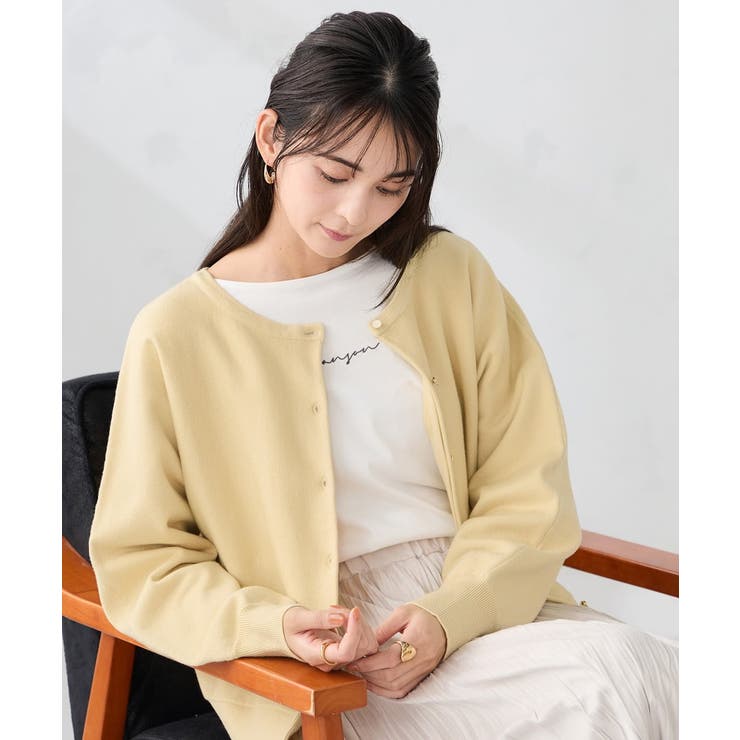 【2WAY】クルーネッククロップドカーディガン | a.v.v【WOMEN】 | 詳細画像1 