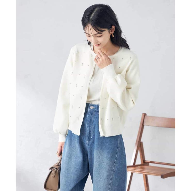 ビジュー調カーディガン | a.v.v【WOMEN】 | 詳細画像2 