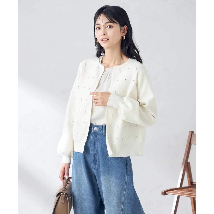 ビジュー調カーディガン | a.v.v【WOMEN】 | 詳細画像3 