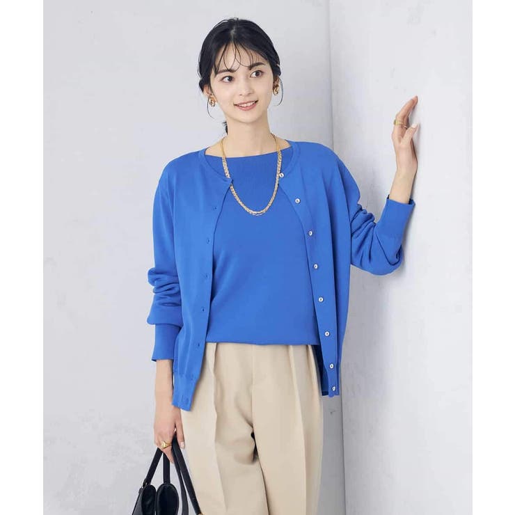 【洗える/UVカット】クルーネックカーディガン | a.v.v【WOMEN】 | 詳細画像1 