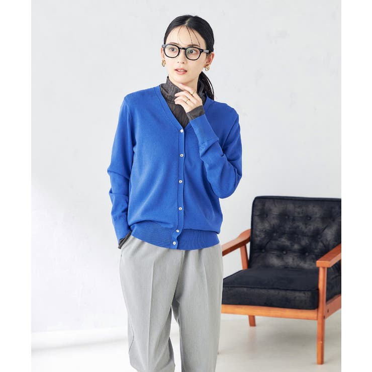 【洗える/UVカット】Vネックカーディガン | a.v.v【WOMEN】 | 詳細画像8 