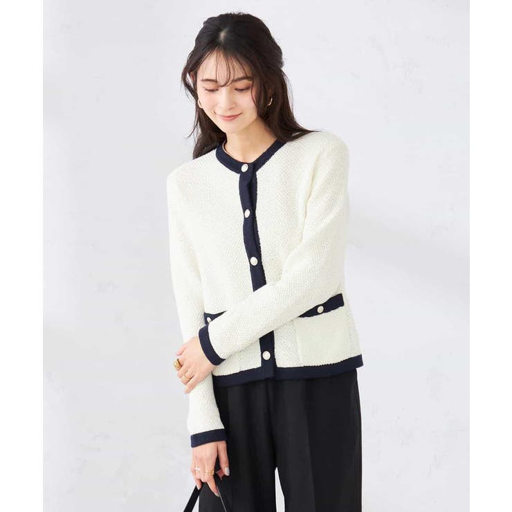 メタルボタンカノコニットジャケット | a.v.v【WOMEN】 | 詳細画像14 