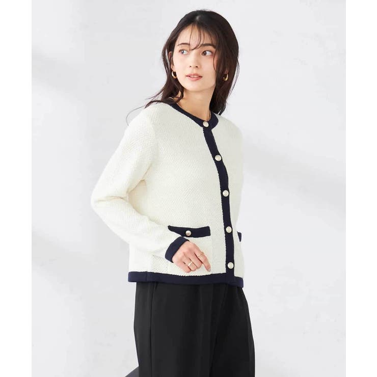 メタルボタンカノコニットジャケット | a.v.v【WOMEN】 | 詳細画像15 