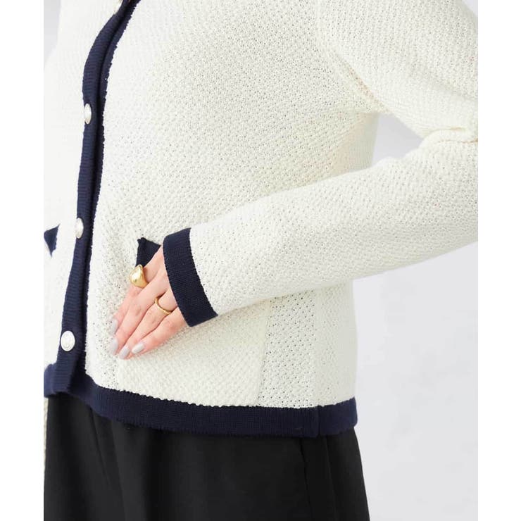 メタルボタンカノコニットジャケット | a.v.v【WOMEN】 | 詳細画像24 