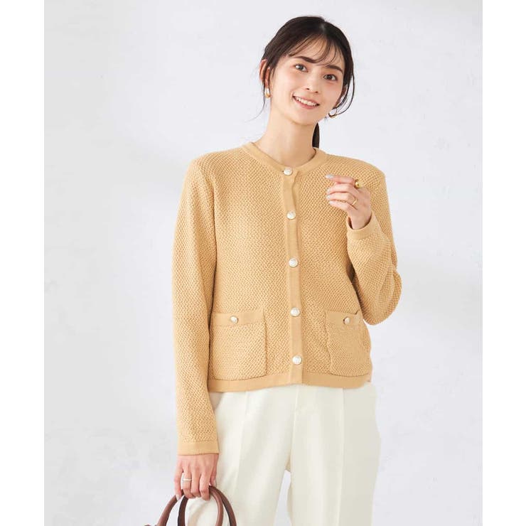 メタルボタンカノコニットジャケット | a.v.v【WOMEN】 | 詳細画像3 