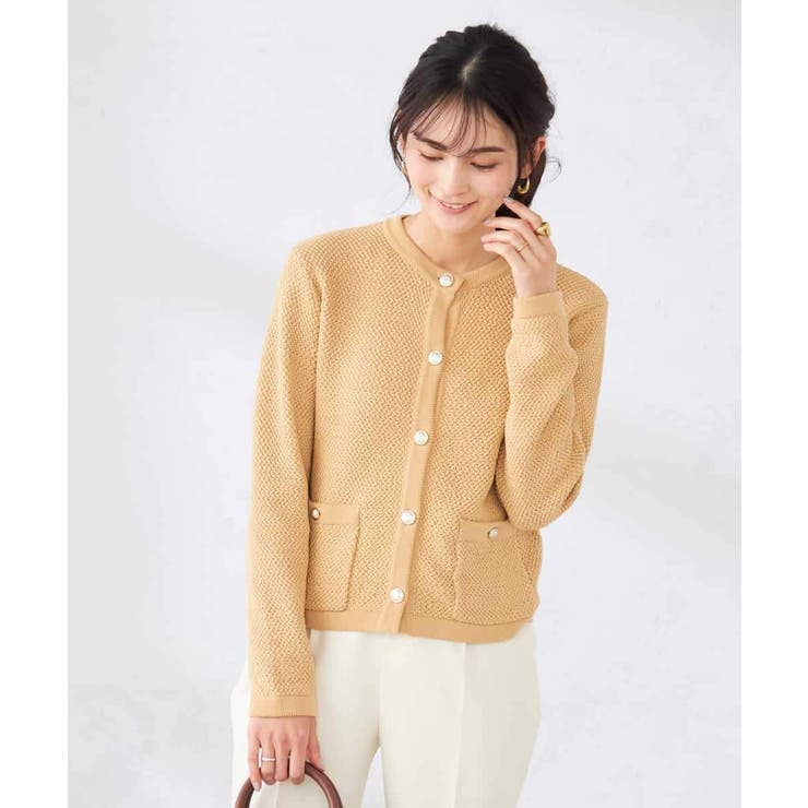 メタルボタンカノコニットジャケット | a.v.v【WOMEN】 | 詳細画像4 