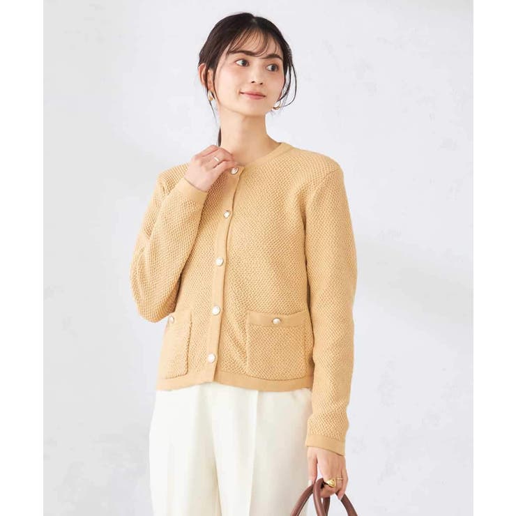 メタルボタンカノコニットジャケット | a.v.v【WOMEN】 | 詳細画像5 