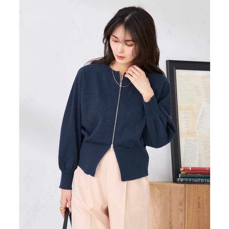 バックギャザーニットブルゾン | a.v.v【WOMEN】 | 詳細画像21 