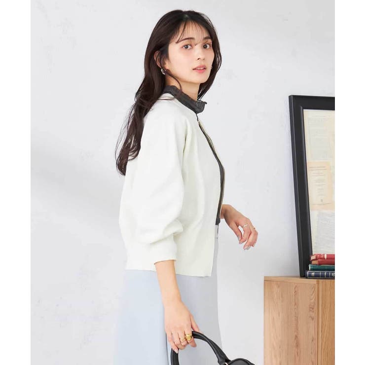 バックギャザーニットブルゾン | a.v.v【WOMEN】 | 詳細画像6 