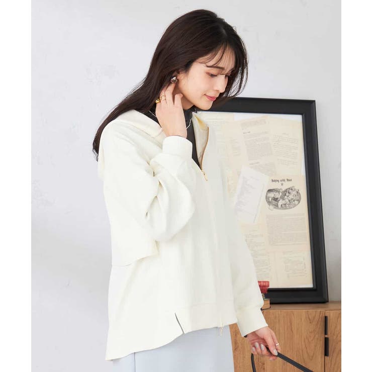 バックフレアダンボールパーカー | a.v.v【WOMEN】 | 詳細画像13 