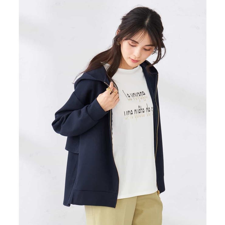 バックフレアダンボールパーカー | a.v.v【WOMEN】 | 詳細画像3 