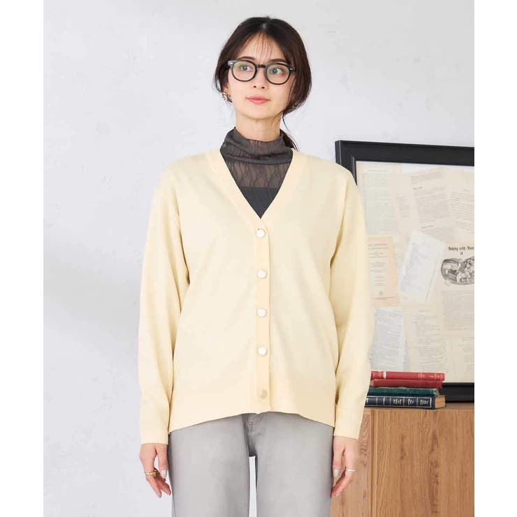 スウェットライクVネックカーディガン | a.v.v【WOMEN】 | 詳細画像15 