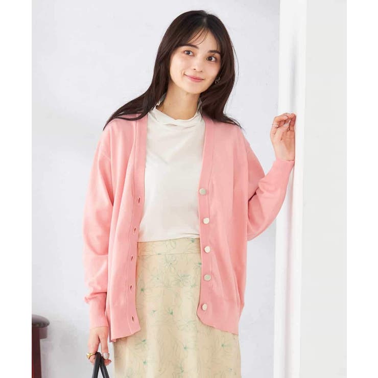 スウェットライクVネックカーディガン | a.v.v【WOMEN】 | 詳細画像3 