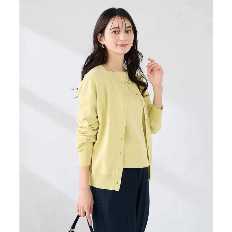 【洗える/UVカット】クルーネックカーディガン | a.v.v【WOMEN】 | 詳細画像2 