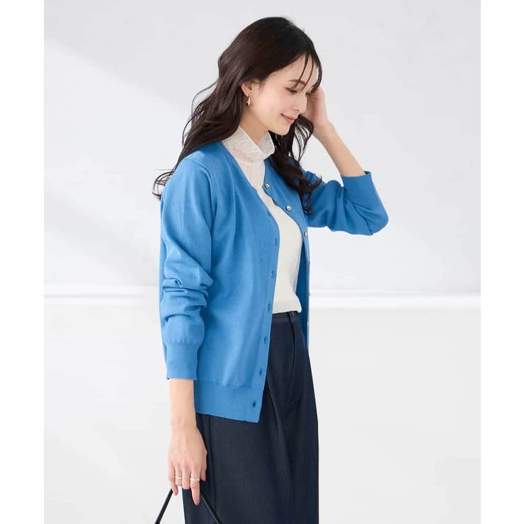 【洗える/UVカット】クルーネックカーディガン | a.v.v【WOMEN】 | 詳細画像7 