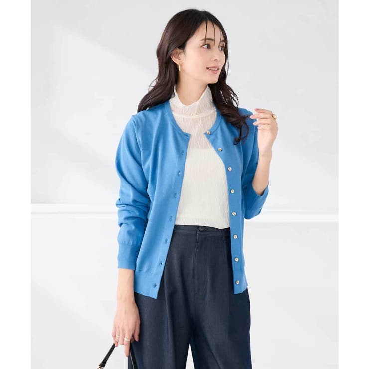 【洗える/UVカット】クルーネックカーディガン | a.v.v【WOMEN】 | 詳細画像8 