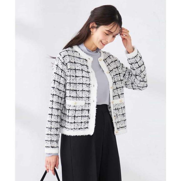 ファンシーツイードカーディガン | a.v.v【WOMEN】 | 詳細画像2 