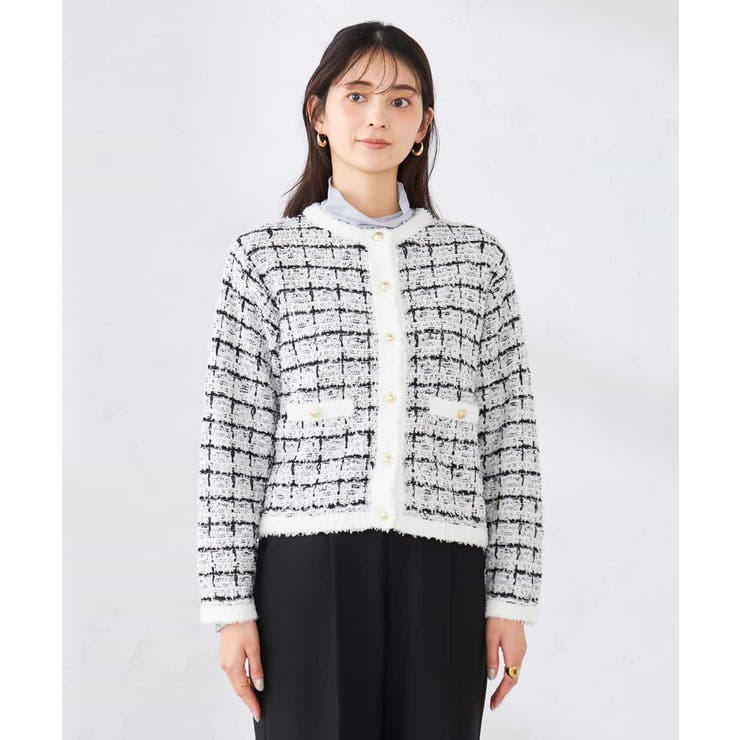 ファンシーツイードカーディガン | a.v.v【WOMEN】 | 詳細画像7 