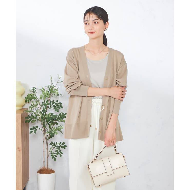 Vネックミドル丈カーディガン | a.v.v【WOMEN】 | 詳細画像12 