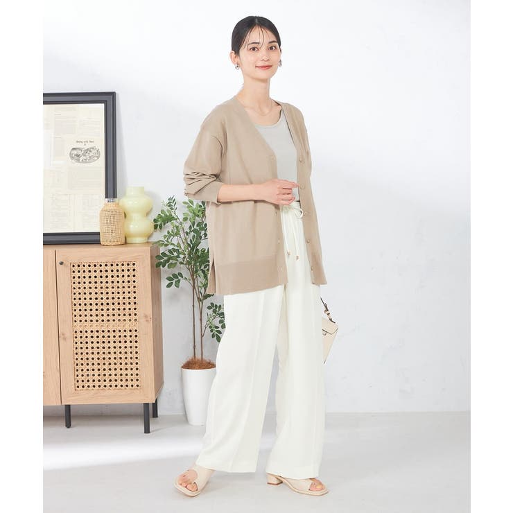 Vネックミドル丈カーディガン | a.v.v【WOMEN】 | 詳細画像13 