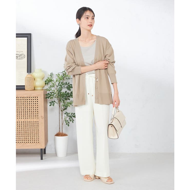 Vネックミドル丈カーディガン | a.v.v【WOMEN】 | 詳細画像15 